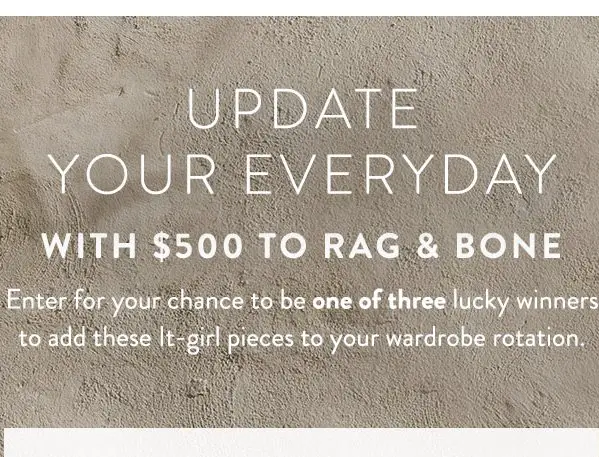 Rag & Bone $1500 Sweepstakes