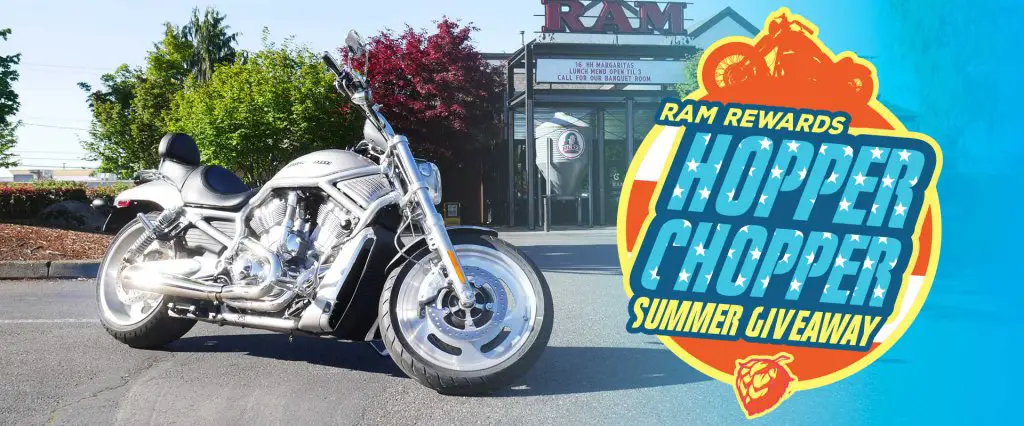RAM Restaurant & Brewery's Hopper Chopper Summer Giveaway - Win A 2007 Harley Davidson V-Rod