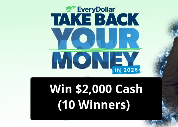 Ramsey Take Back Your Money in 2026 Livestream Sweepstakes - Win $2,000 Cash (10 Winners)