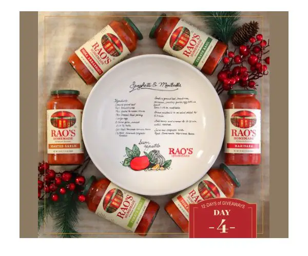Rao's Homemade 12 Days Of Giveaways - Win The Featured Prize Of The Day