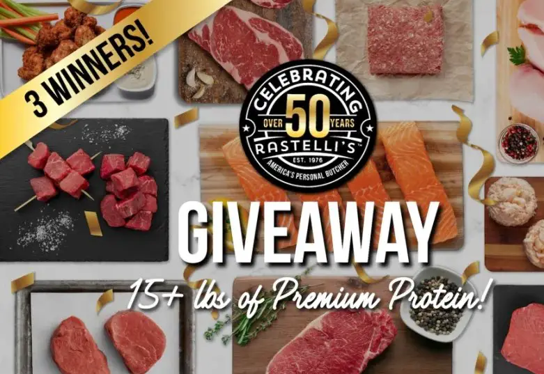 Rastelli’s 50th Birthday Giveaway - Win over 15 Ibs of premium meat, seafood and more.