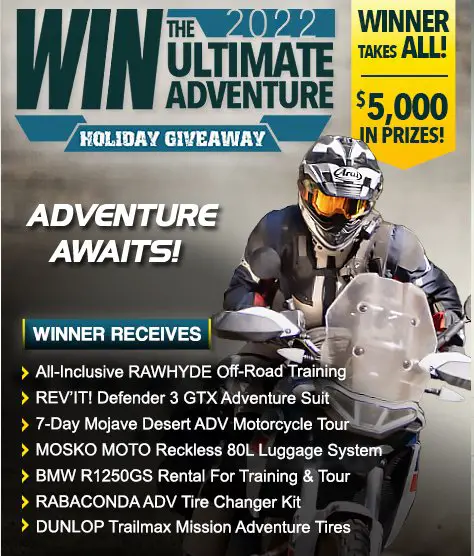 Rawhyde Adventures Holiday Giveaway - Win $5,000 Worth Of Motorcycle Gear