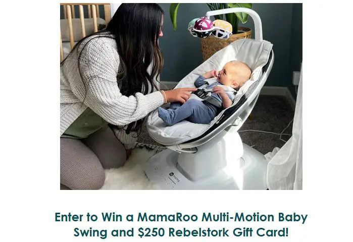 Rebelstork MamaRoo Multi-Motion Baby Swing Giveaway - Win a MamaRoo multi-motion baby swing + $250 Rebelstork gift card