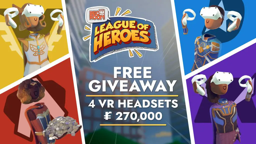 Rec Room Giveaway - 270,000 Tokens & 4 Meta Quest 2 Headsets To Be Won In The Rec Room Heroes Giveaway
