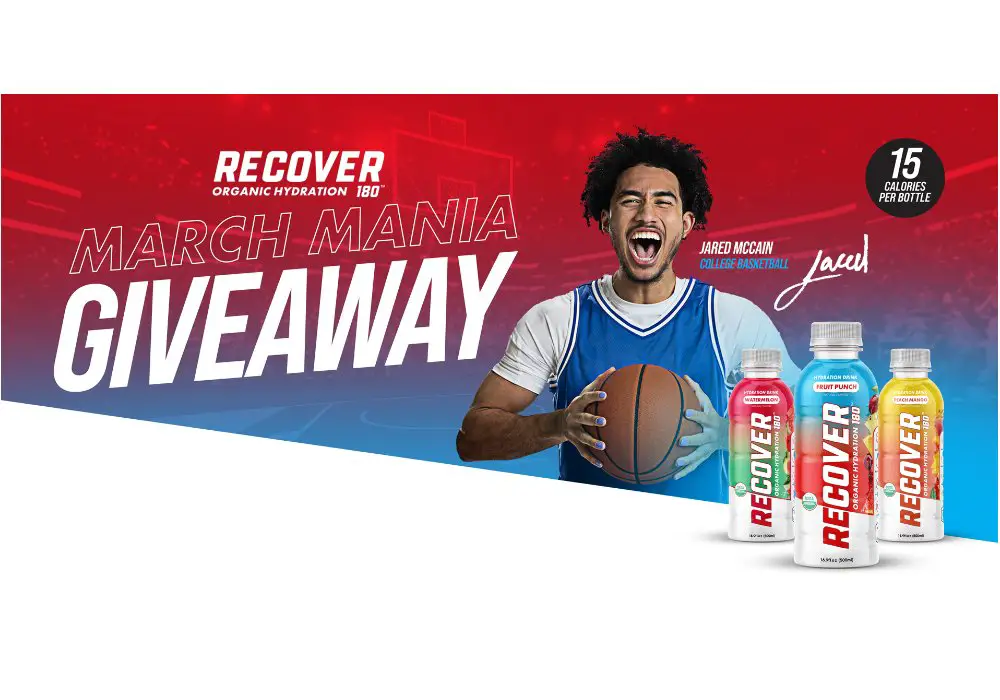 Recovery Sports RECOVER 180 March Mania Sweepstakes - Win A Mini-Fridge, Jarde McCain Signed Basketball And More