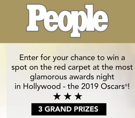 Red Carpet Oscars Fan Experience 2019 Sweepstakes