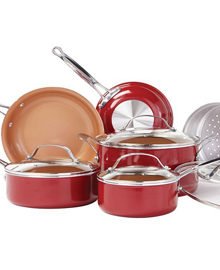 Red Copper Ceramic Cookware Set Giveaway