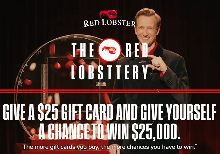 Red Lobsttery Sweepstakes – Win $25,000 Cash + More (101 Winners)
