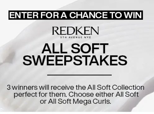 Redken All Soft Sweepstakes - Win 1 Of 3 Free $110 Hair Care Prize Packs