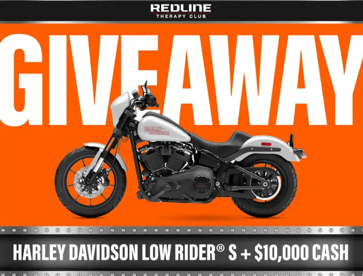 Redline Therapy Club Harley Davidson Low Rider Giveaway - Win a Motorcycle + $10,000 Cash