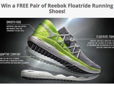 Reebok Floatride Running Shoes Giveaway