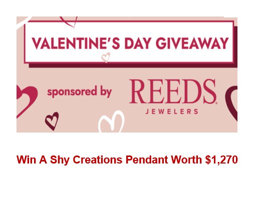 Reeds Jewelers Valentine's Day Giveaway – Win A Shy Creations Pendant Worth $1,270
