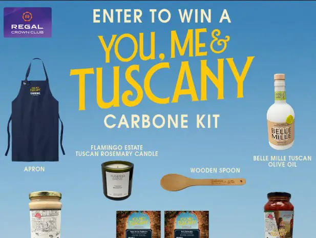 Regal Crown Club Bring Tuscany to You Sweepstakes - $150 Prize Pack, 5 Winners