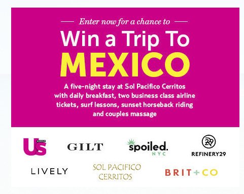 Relax In Style Mexico Sweepstakes