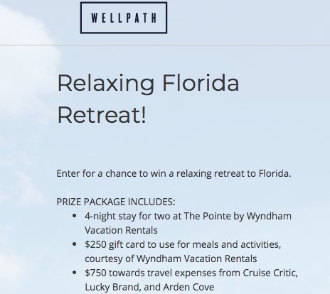 Relaxing Florida Retreat Sweepstakes