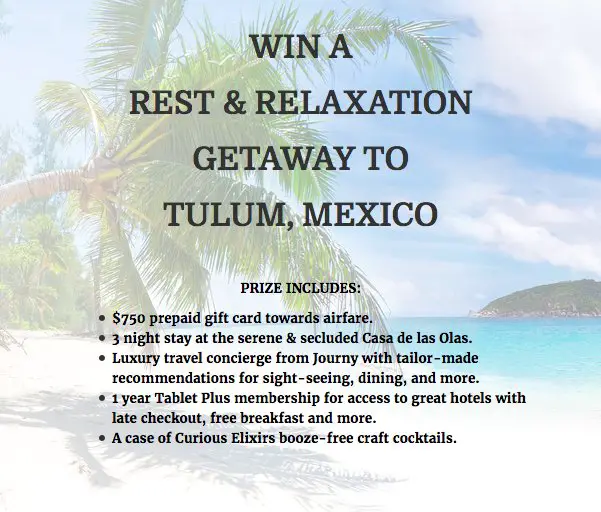 Rest & Relax In Tulum Sweepstakes