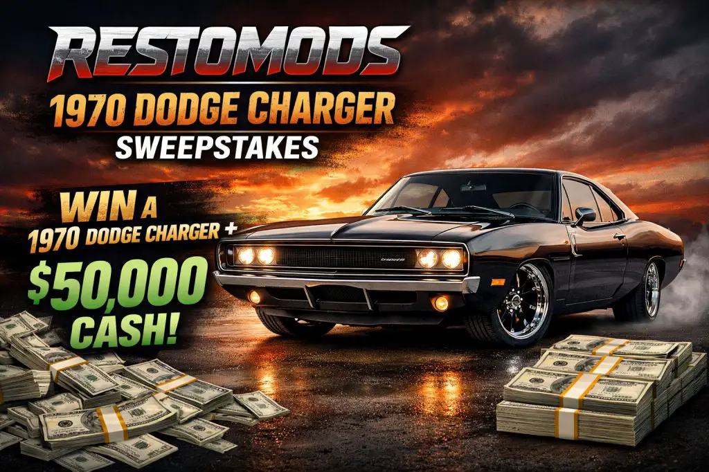 Restomods 1970 Dodge Charger Sweepstakes – Win A 1970 Dodge Charger + $50,000 Cash
