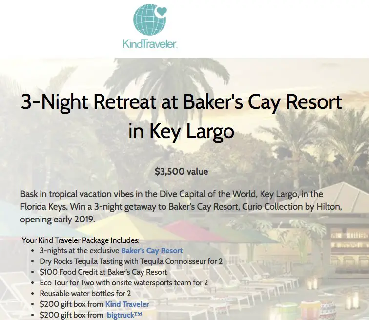 Retreat At Key Largo's Newest Eco-Lux Resort Sweepstakes