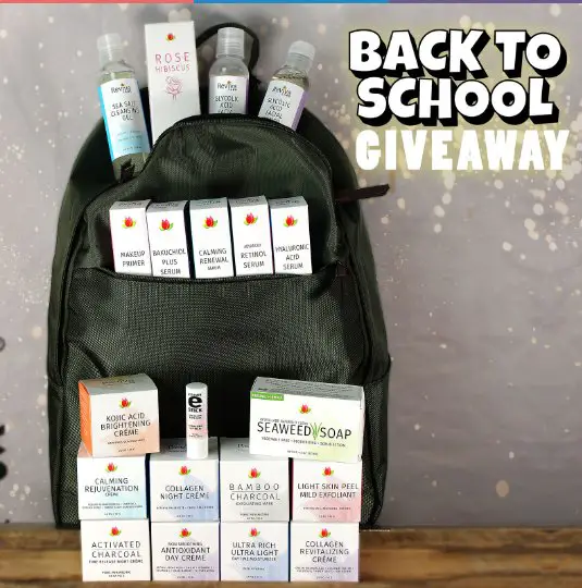 Reviva’s 2023 Back To School Giveaway - Win A Backpack Filled With Reviva’s Skin Care Products