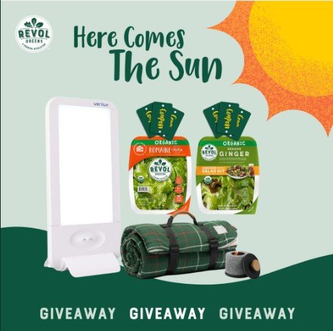 Revol Greens Here Comes The Sun Giveaway – Win A Personal Mini Fireplace, A Light Therapy Lamp, & More