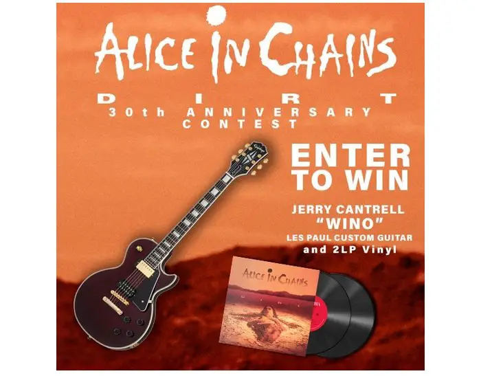 Revolver & Alice in Chains Guitar Giveaway -  Win a Jerry Cantrell Les Paul Guitar and Alice In Chains Vinyl