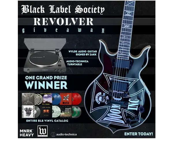 Revolver Black Label Society Signed Guitar Bundle Giveaway - Win a Signed Guitar, Turntable and More