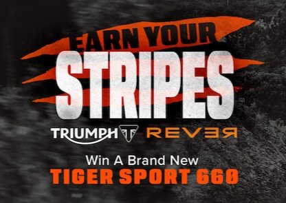 RevZilla Motorsports Earn Your Stripes Sweepstakes - Win A Triumph Tiger Sport 660 Motorcycle