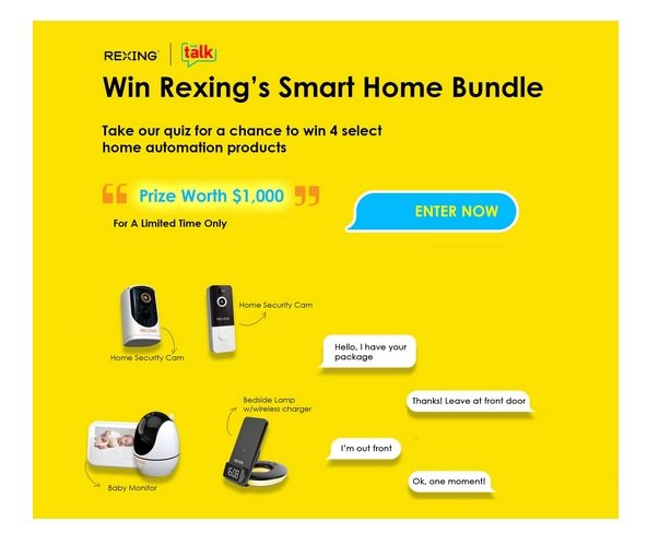 Rexing’s Smart Home Bundle Giveaway - Win a Security Camera, Video Doorbell and More