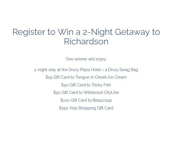 Richardson Getaway Giveaway - Win A 2-Night Stay at Richardson