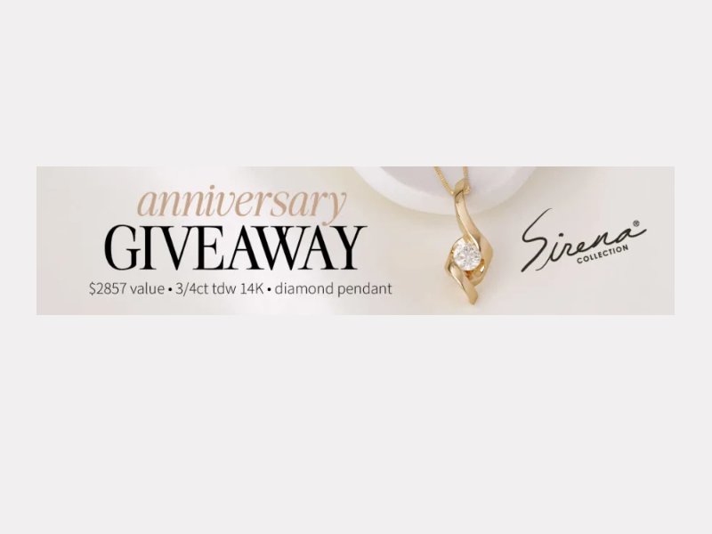 Riddle's Jewelry Sirena Giveaway - Win A ¾ Carat Pendant in 14K Yellow Gold