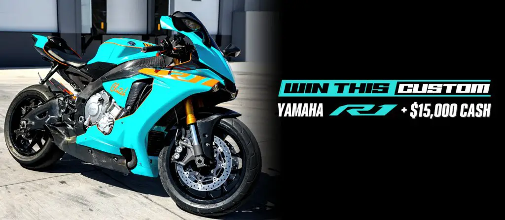 Ride Clutch Fantasy Motorcycle Giveaway #28 - Win A $20K Yamaha R1 Motorcycle + $15K Cash