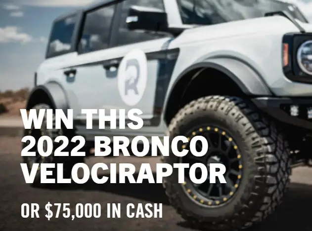 Ridge Hennessy Summer Sweepstakes - Win $140,000 Ford Bronco or $70,000 Cash