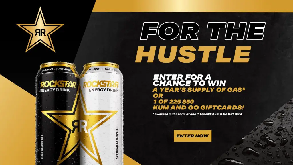 RockStar Energy Drink Sweepstakes 2022 - Rockstar Kum & Go Fuel Rewards