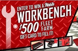 Rockstar Workbench Package Sweepstakes - Win a Mobile Workbench and $500 Gift Card