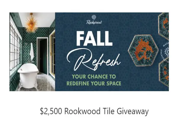 Rockwood Pottery $2,500 Rookwood Tile Giveaway - 2 Winners, $2,500 Worth of Tiles