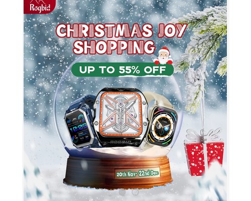 Rogbid Christmas Joy Shopping Giveaway - Win A Smartwatch {10 Winners}