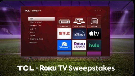Roku Big Game TV Sweepstakes - Win An 85″ 4k TCL Roku TV