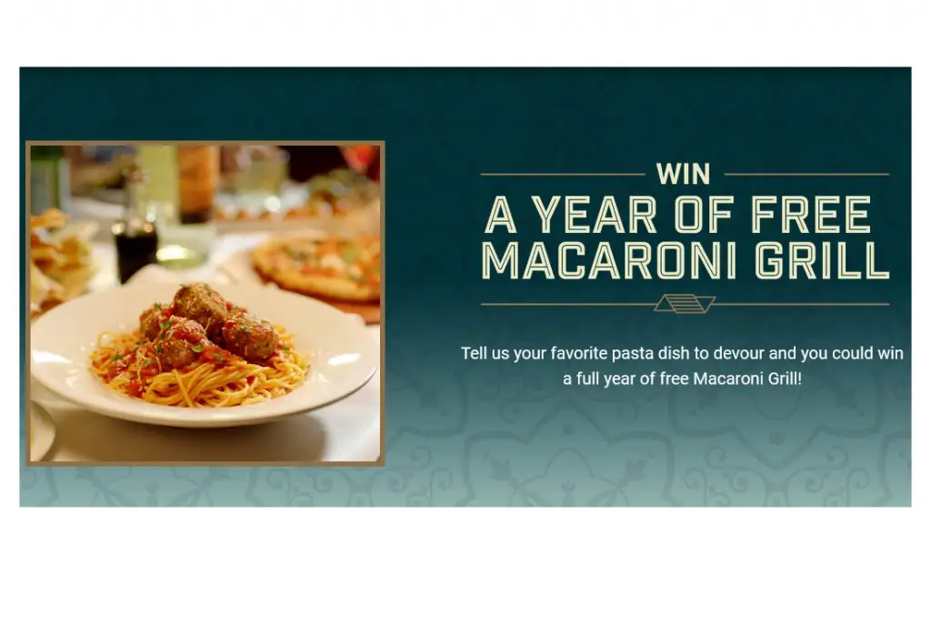 Romano’s Macaroni Grill ‘Favorite Pasta’ Sweepstakes - Win A Year's Worth Of Meals