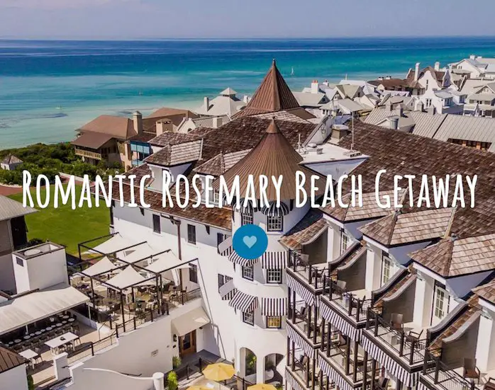 Romantic Rosemary Beach Getaway Sweepstakes