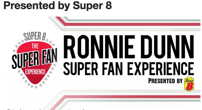 Ronnie Dunn Super Fan Experience Sweepstakes!
