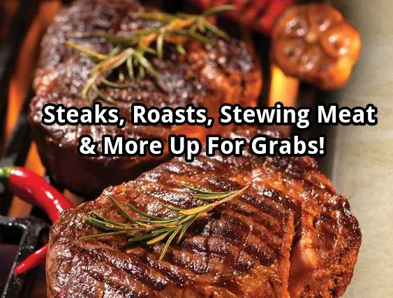 Rooster's Beef 40lb Beef Bundle Sweepstakes -  Steaks, Roasts, Stewing meat& More Up For Grabs!