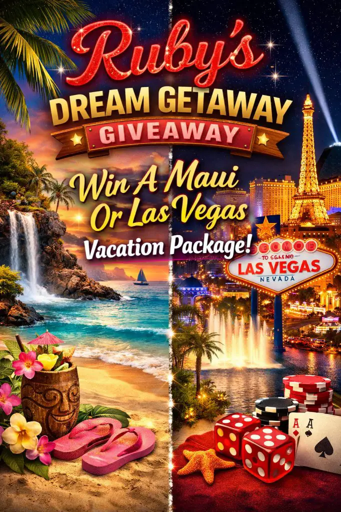 Ruby’s Dream Getaway Giveaway – Win A Maui Or Las Vegas Vacation Package