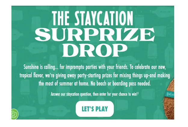 RumChata Staycation Escape Sweepstakes - Win A Cornhole Set, Inflatable Pool, Folding Chairs & More