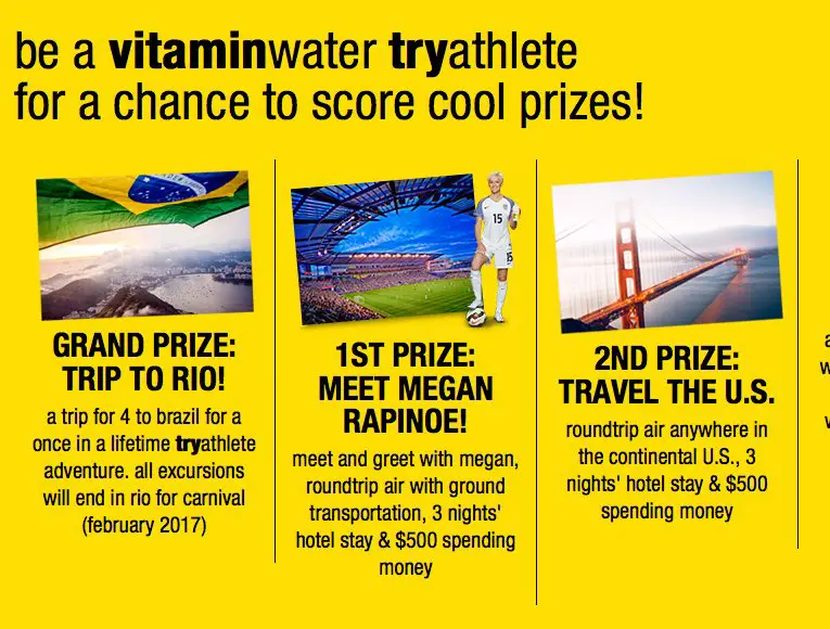 Run and Enter the Vitaminwater 2016 Tryathlete Sweepstakes!