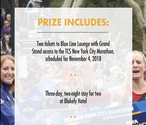 Runner’s World TCS New York City Marathon Sweepstakes