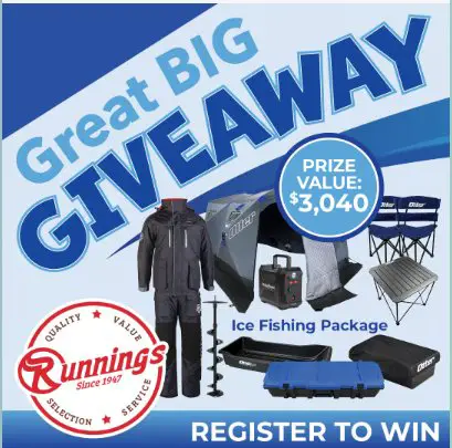 Runnings Great Big December Giveaway – Win An Ice Fishing Package