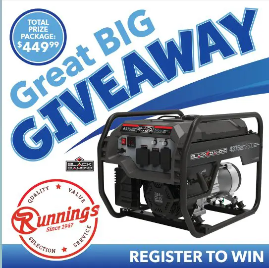 Runnings Great Big Giveaway - Enter For A Chance To Win A Black Diamond Generator