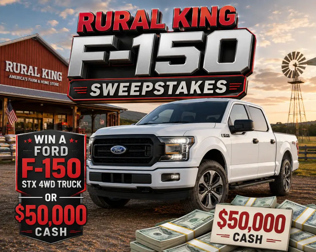 Rural King F-150 Sweepstakes – Win A Ford F-150 STX 4WD Truck Or $50,000 Cash