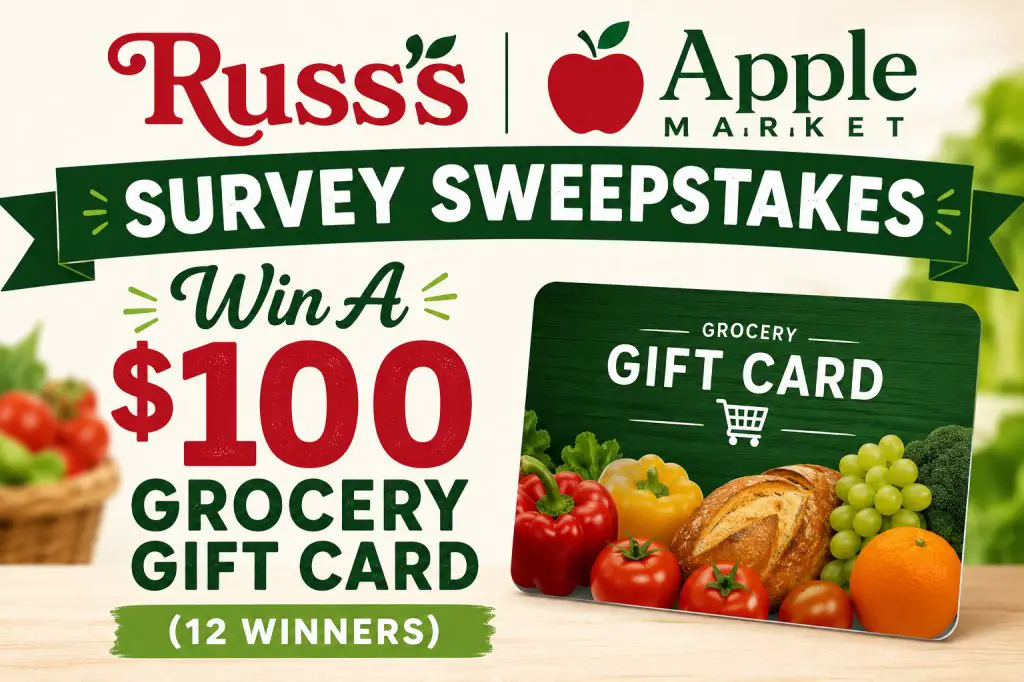 Russ’s and Apple Market Survey Sweepstakes – Win A $100 Grocery Gift Card (12 Winners)
