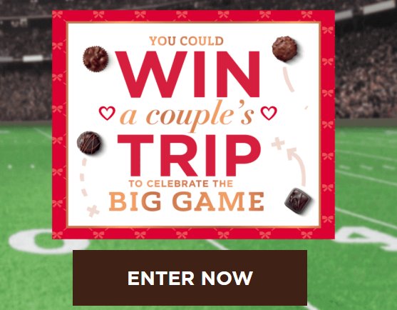 Russell Stover Valentine’s Day Sweepstakes - Win a trip for 2 to LA for the Super Bowl